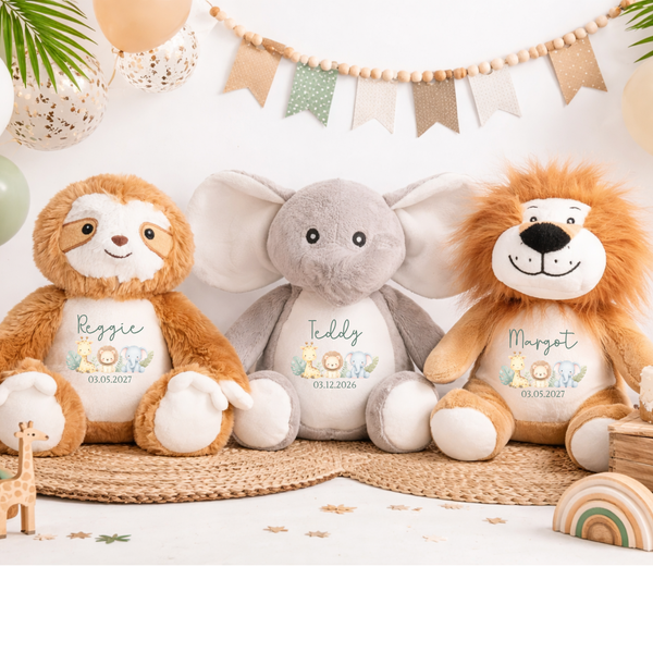 Personalised Safari Soft Toy