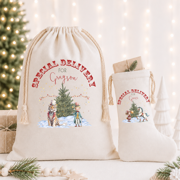 Personalised Christmas Circus Stocking & Santa Sack for Kids