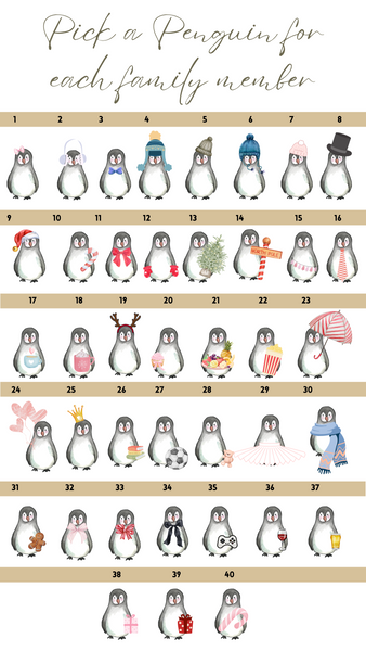 Personalised Penguin Family Stockings