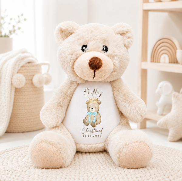 Personalised Bear & Blanket For New Baby
