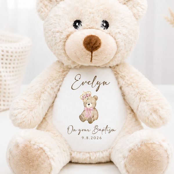 Personalised Bear & Blanket For New Baby