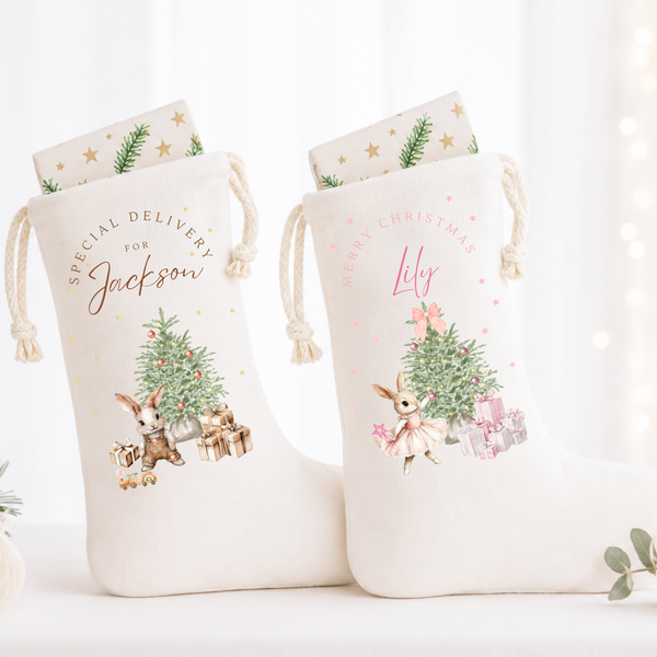 Personalised Bunny Christmas Stocking
