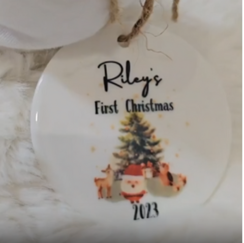 Baby's First Christmas Bauble, Baby 1st Xmas Ornament,1st Christmas Keepsake Ornament Gift