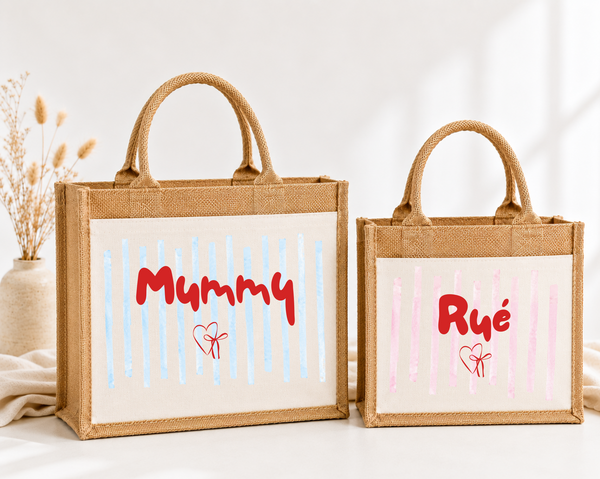 Personalised Stripey Tote Bag For Her