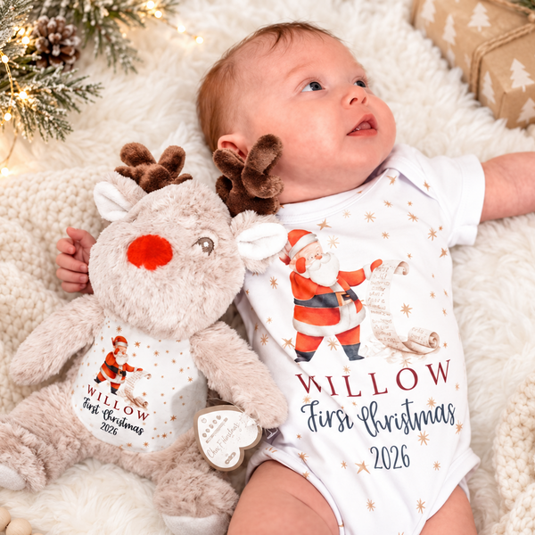 My First Christmas Baby Grow Only,New Baby Christmas Outfit,Santa 1st Xmas Sleepsuit Gift