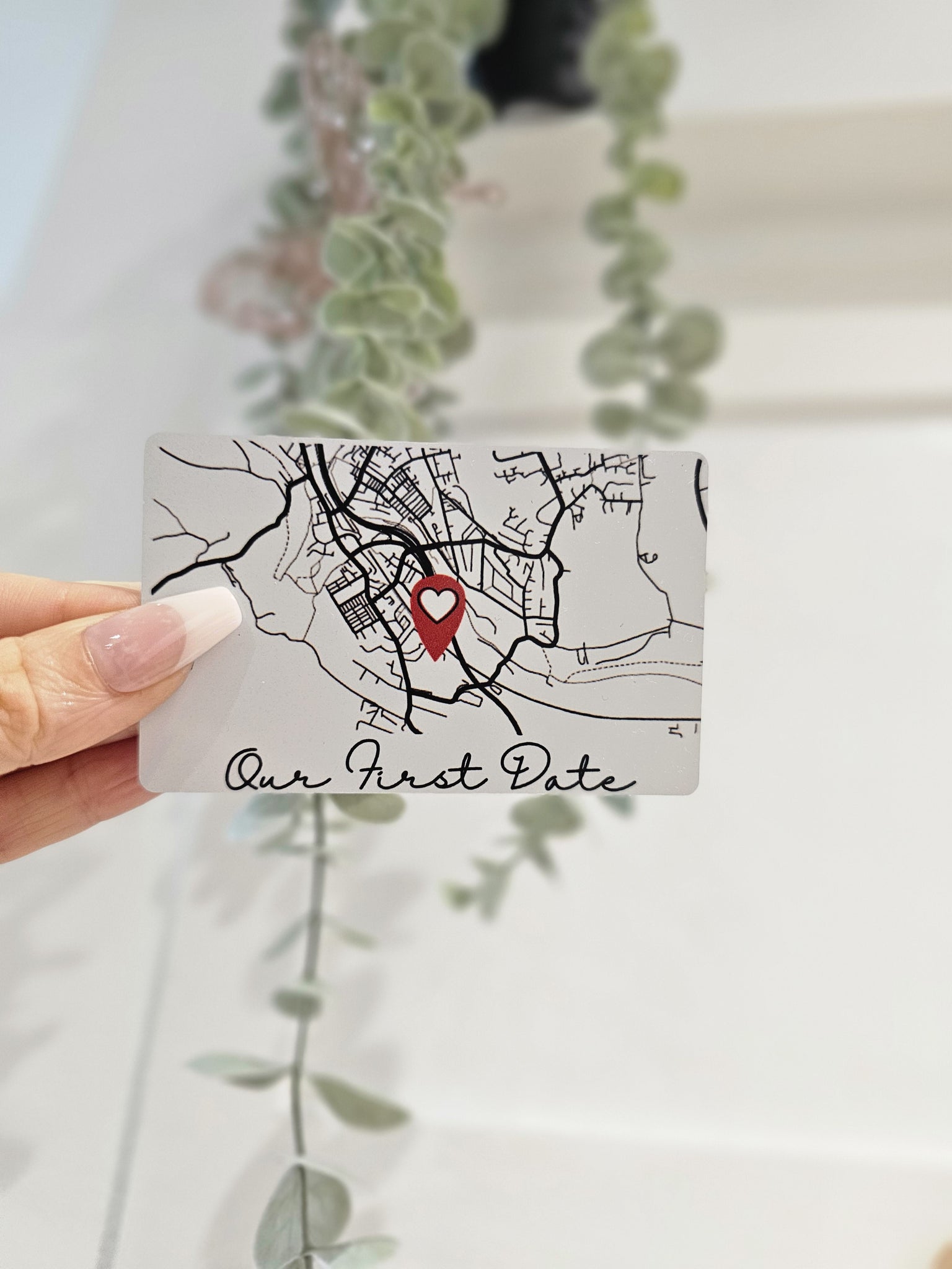 Personalised Map Wallet Card