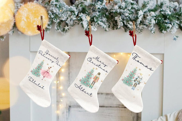 Personalised Christmas Stocking, 2023 Printed Custom Name Stocking Special Delivery Xmas Gift