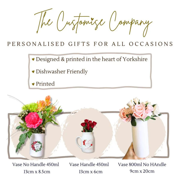 Personalised Breakfast Croissant Vase For Auntie