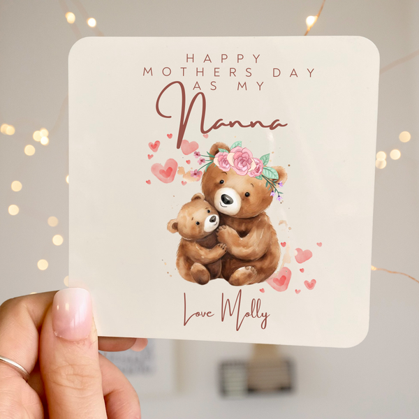Personalised Gift Coaster, Gift For Mothers, Nanny Gift Coaster