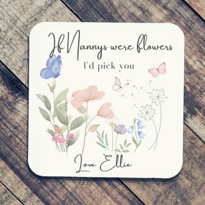 Personalised Nanny Gift Coaster, Gift For Mothers, Mummy Gifts, Nanna Gift Coaster