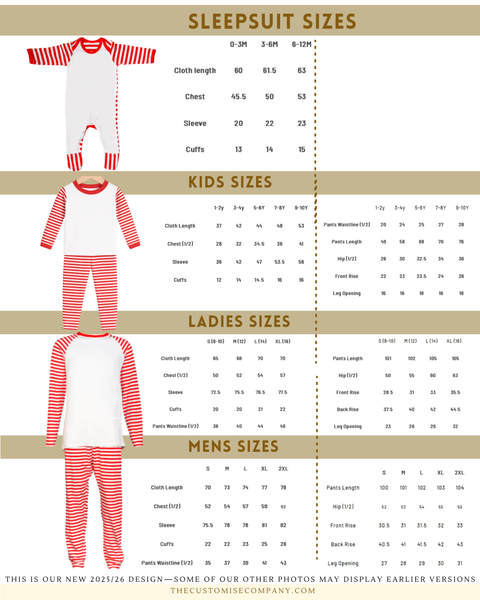 Personalised Santa Matching Family Pyjamas - Matching Pajamas