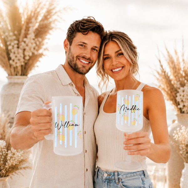 Personalised Lemon Wine Glass For Her