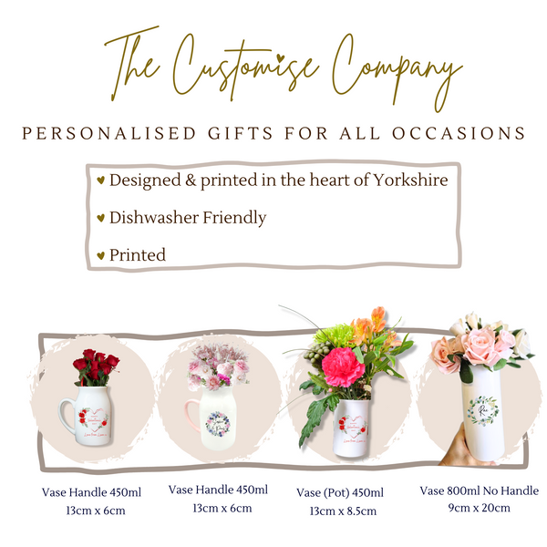 Personalised Gingerbread Family Vase For Christmas