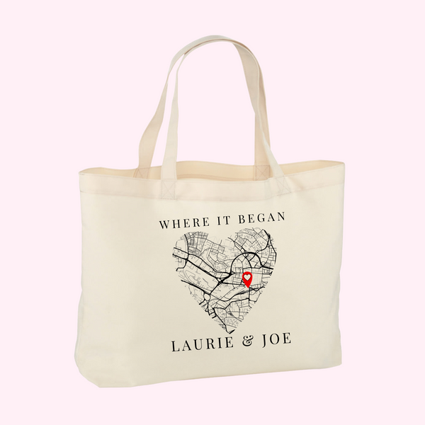 Custom Map Tote Bag For Her