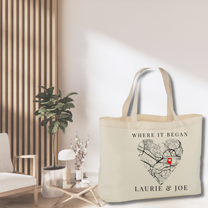 Custom Map Tote Bag For Her