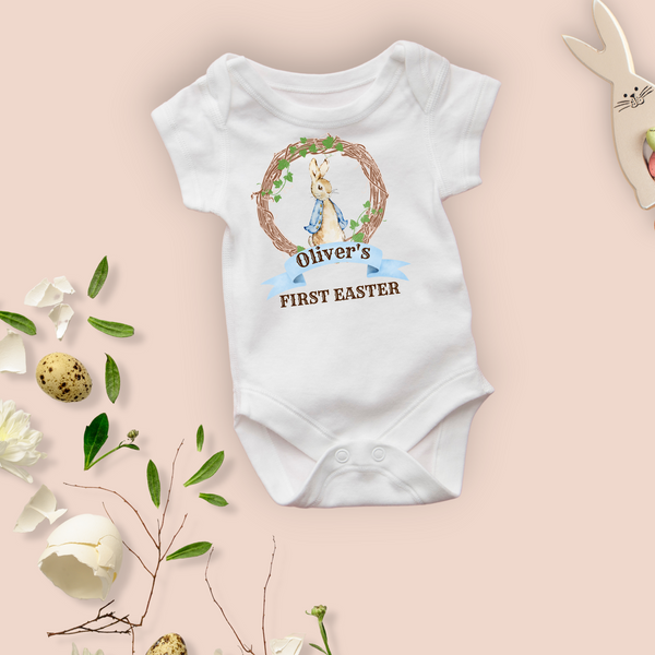 Personalised Peter Rabbit Baby Grow