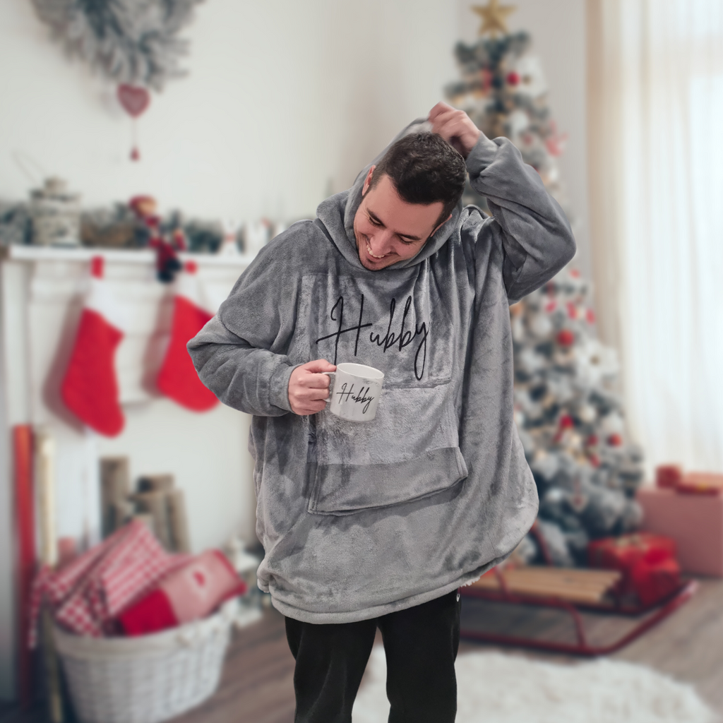 Personalised Snuggle Hoodie For Him Mens Unisex Personalised Embroide The Customise Company