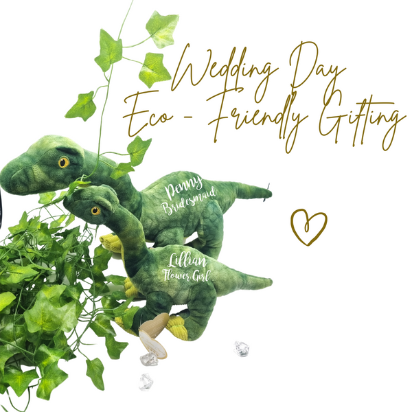 Eco Friendly Green Dinosaur Gift for Christenings