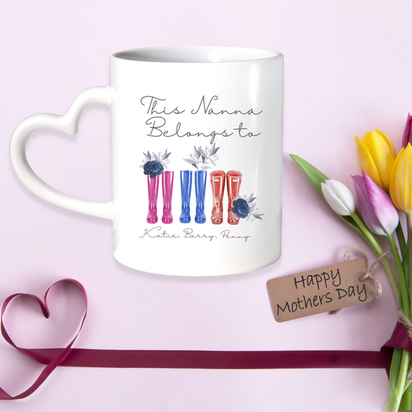 Personalised Wellie Mug For Mothers Day