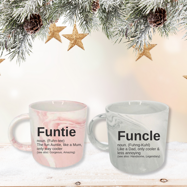 Personalised Funtie & Funcle Apron & Mug Set