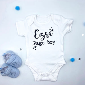 Personalised Baby Grow & Bunny Bundle for Page Boys