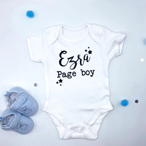 Personalised Baby Grow for Page Boys