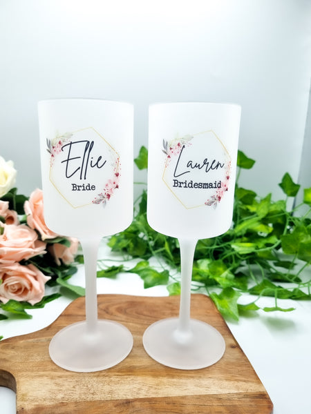 Copa de vino personalizada para damas de honor