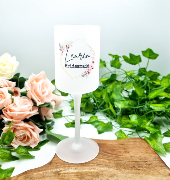 Copa de vino personalizada para la madre de la novia