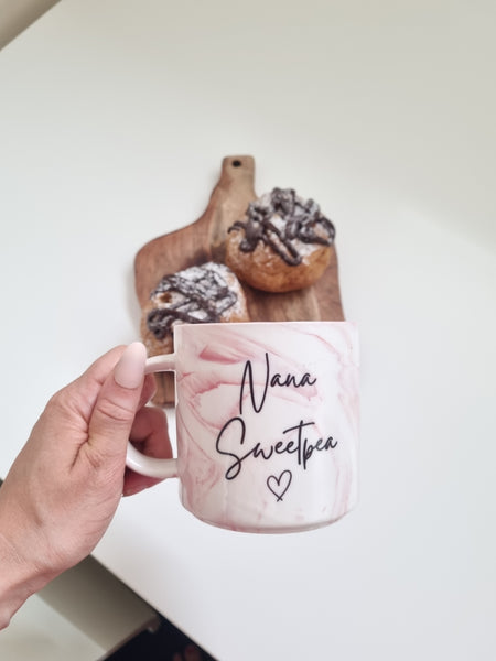 Personalised Nana/Grandma Marble Mug