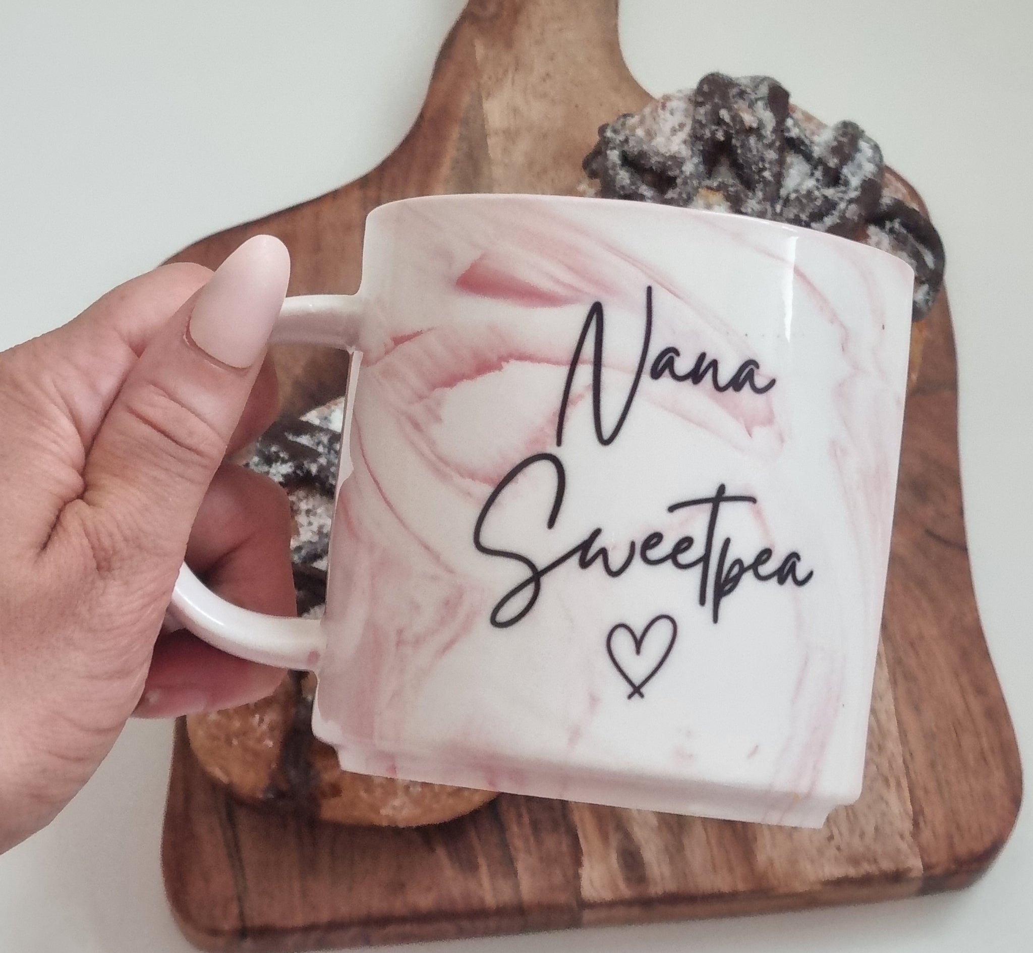 Personalised Nana/Grandma Marble Mug