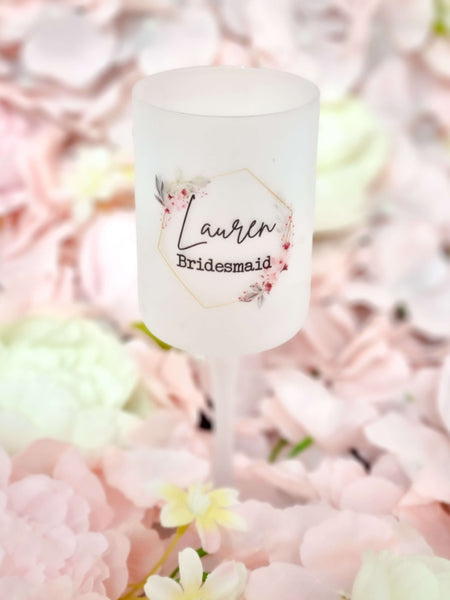 Personalised Wine Glass For Bridesmaids