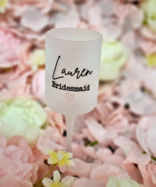 Personalised Wine Glass For Bridesmaids