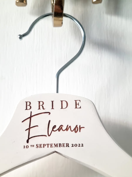 Personalised Wooden Hanger for Brides