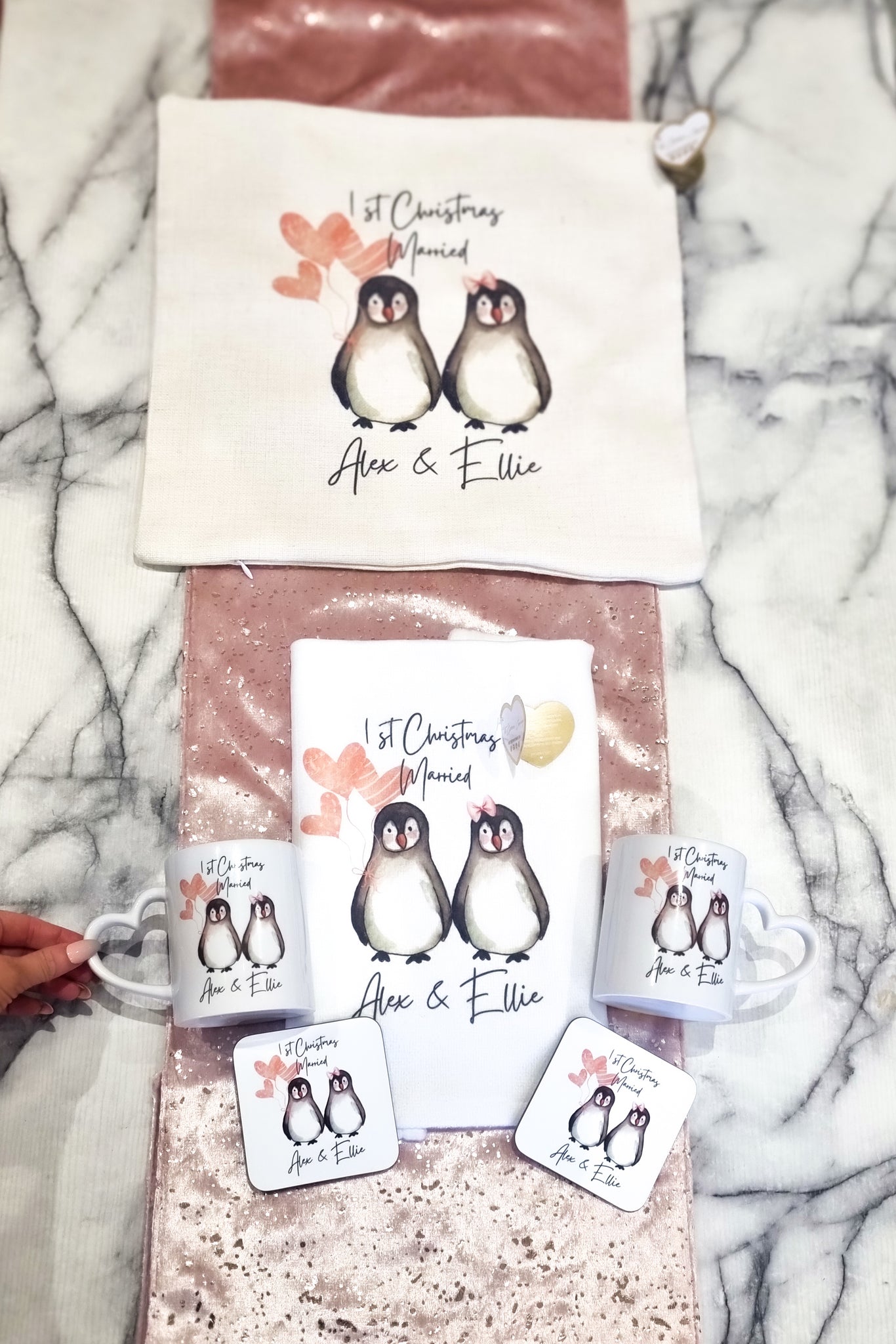 Personalised Penguin Tea Towel