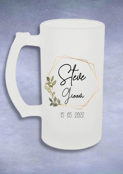 Personalised Wedding Glasses for the Groom
