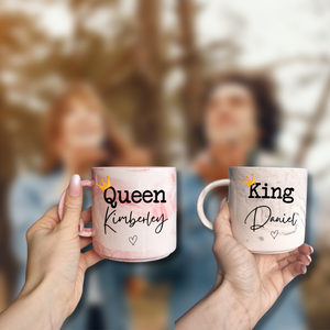 Tazas personalizadas de rey y reina
