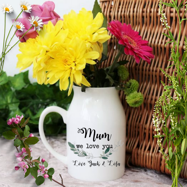 Personalised Mother's Day Botanical Milk Jug