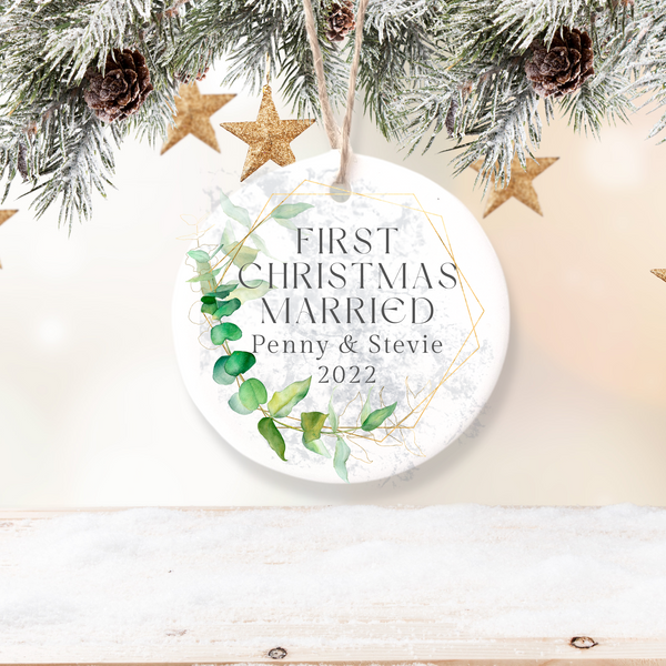 Set de regalo para la primera Navidad para casados