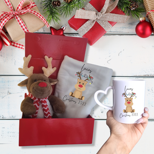 Set de regalo de renos navideños