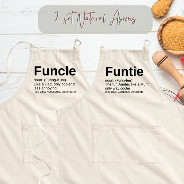 Personalised Funtie & Funcle Apron & Mug Set