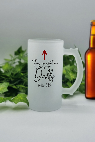Vaso de cerveza personalizado para papá