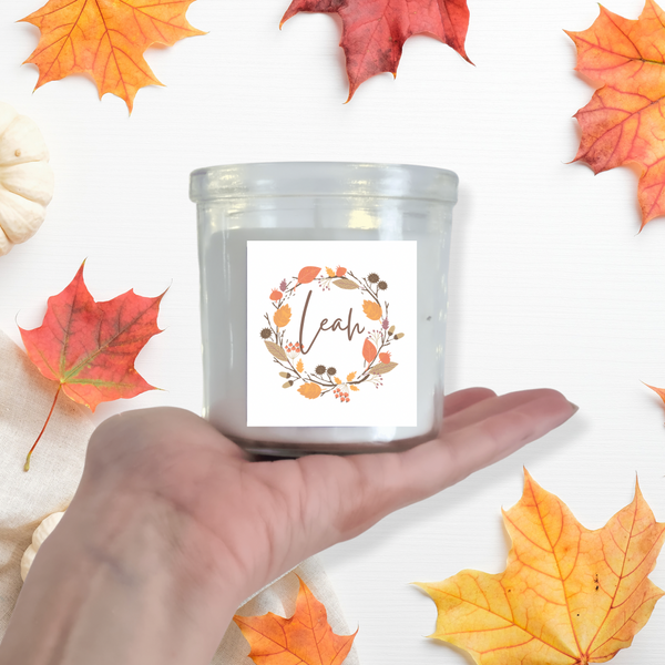 Personalised Autumn Candle