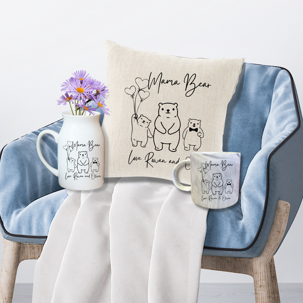 Personalised Bear Cushion Gift For Mothers