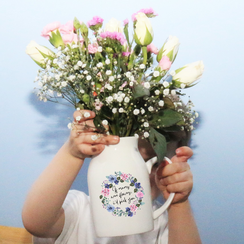 送给母亲的个性化 Eucal 花环花瓶礼物