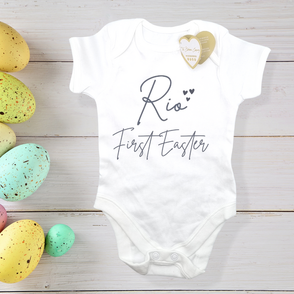 Personalised Baby Grow and Bunny Bundle First Easter, Easter, Easter Bunny,