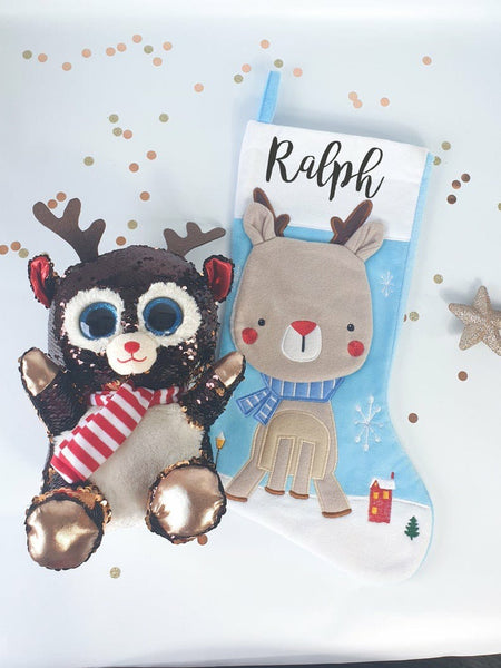The Christmas Collection Reindeer Stocking & Soft Toy