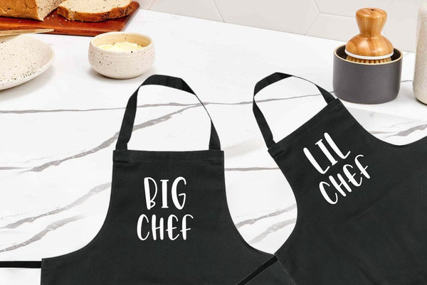 Personalised Big Chef And Lil Chef Aprons