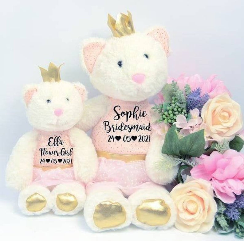 Personalised Princess Cat Toy for Bridesmaid Proposals