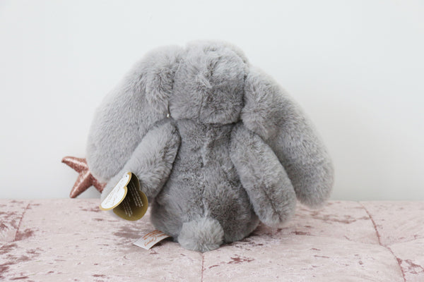 个性化新款婴儿灰色白耳兔子毛绒玩具