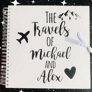 Personalised The Travels Of White Scrapbook